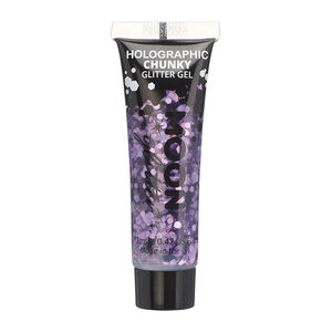 Gel holographique &agrave; grosses paillettes Moon Glitter violet