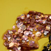 Gel holographique &agrave; grosses paillettes Moon Glitter rose dor&eacute;