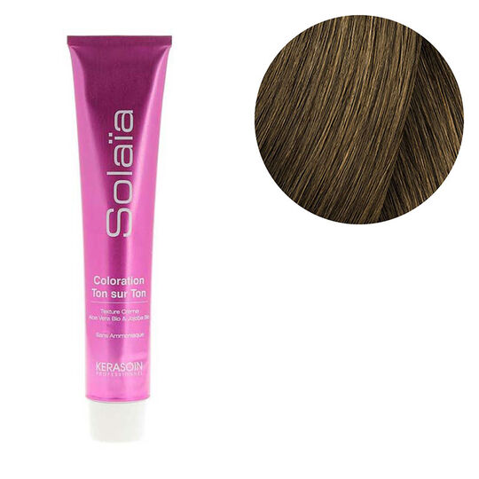 Coloration ton sur ton Solaïa 6.3 blond foncé doré