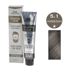 Coloration pour homme cheveux & barbe 5.1 châtain clair,  Coloration pour homme cheveux & barbe 5.1 châtain clair