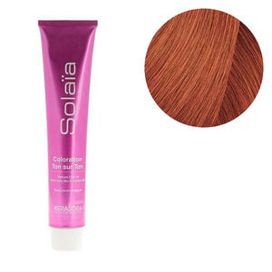 Coloration ton sur ton Solaïa 7.44 blond cuivré intense,  Coloration ton sur ton Solaïa 7.44 blond cuivré intense
