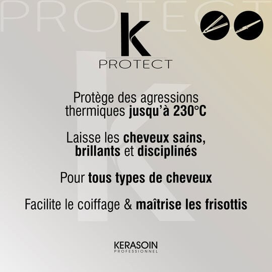 Thermo-protecteur à la kératine pour fer à lisser ou boucler K Protect
