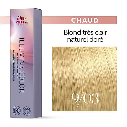 Illumina color 9/03 blond tr&egrave;s clair naturel dor&eacute;