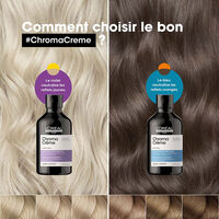 Shampooing neutralisant pour cheveux bruns Chroma Crème bleu,  Shampooing neutralisant pour cheveux bruns Chroma Crème bleu