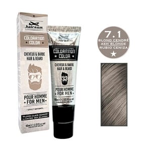 Coloration pour homme cheveux & barbe 7.1 blond clair cendré,  Coloration pour homme cheveux & barbe 7.1 blond clair cendré