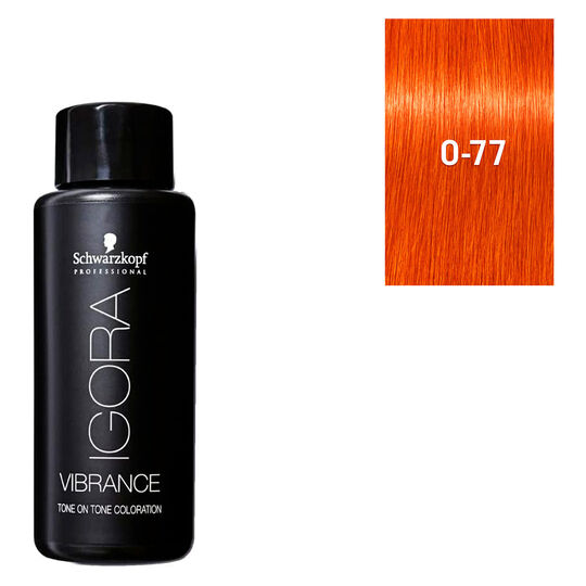 Coloration demi-permanente Igora Vibrance 0-77 booster cuivré
