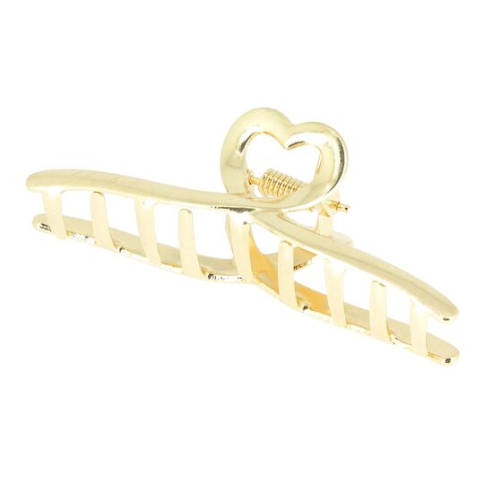 Pince croco coeur doré