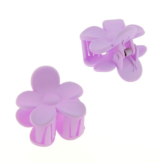 2 Petites pinces &agrave; fleurs lilas