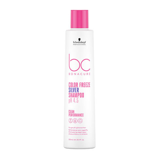 Shampooing argent pour cheveux gris et blancs BC Color Freeze Silver 250ml