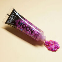 Gel néon à grosses paillettes Moon Glow violet,  Gel néon à grosses paillettes Moon Glow violet