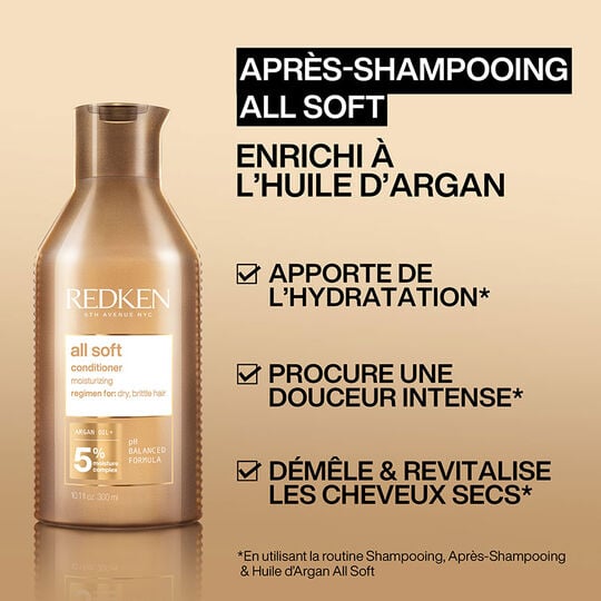 Conditioner hydratant pour cheveux secs et sensibilis&eacute;s All Soft