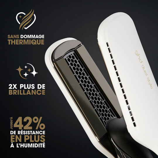 Lisseur s&eacute;chant Duet Style blanc