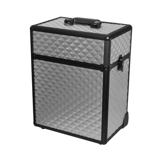 Valise 2 &eacute;tages argent&eacute;e 3D