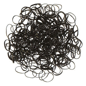 Mini élastiques silicone noirs,  Mini élastiques silicone noirs