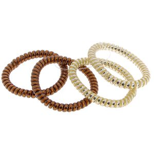 Elastiques scoubidou fins bronze et dor&eacute;
