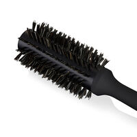 Brosse ronde en poils naturels 28mm,  Brosse ronde en poils naturels 28mm