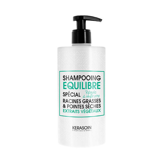 Shampooing équilibre racines grasses pointes sèches 500ml,  Shampooing équilibre racines grasses pointes sèches 500ml