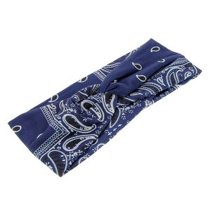 Bandeau façon bandana Bleu marine,  Bandeau façon bandana Bleu marine