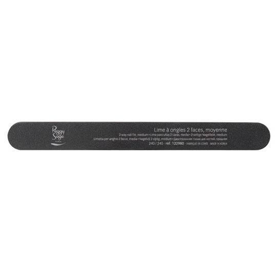 Lime &agrave; ongles 2 faces lavable 240/240 noir, pour ongles naturels