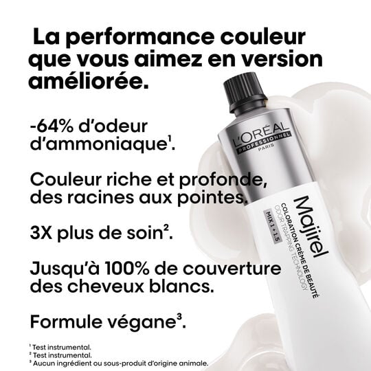 Coloration cr&egrave;me de beaut&eacute; Majirel 6.45 blond fonc&eacute; cuivr&eacute; acajou