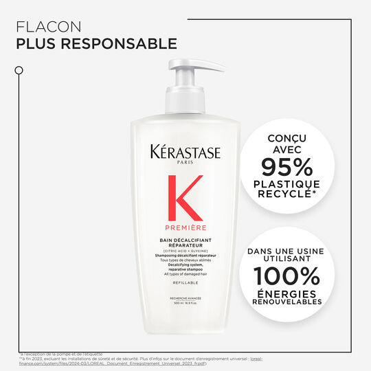 Bain décalcifiant réparateur Première 500 ml rechargeable