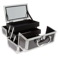 Mini Valise &agrave; main Croco Noir