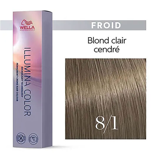 Illumina color 8/1 blond clair cendr&eacute;