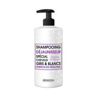 Shampooing déjaunisseur pour cheveux gris et blancs 1000ml,  Shampooing déjaunisseur pour cheveux gris et blancs 1000ml