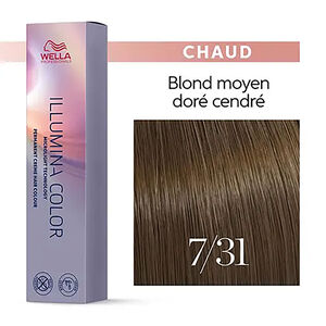 Illumina color 7/31 blond dor&eacute; cendr&eacute;