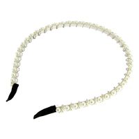 Serre-tête fin à strass argenté