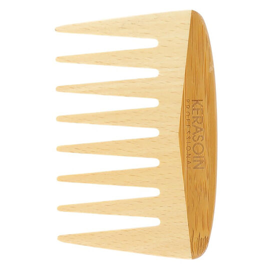 Peigne &agrave; dents larges en bois de h&ecirc;tre 10 cm