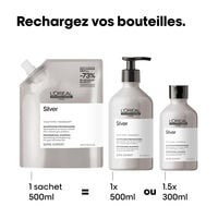 Shampooing d&eacute;jaunissant Silver recharge 500ml