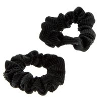 Duo chouchous velours côtelé noir