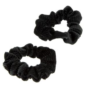 Duo chouchous velours côtelé noir,  Duo chouchous velours côtelé noir
