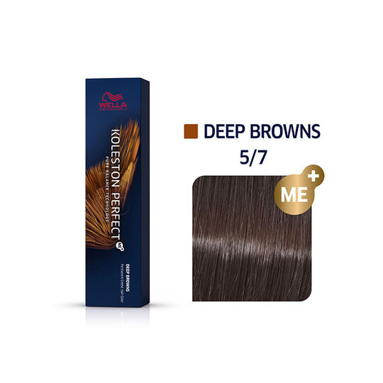 Coloration permanente Koleston Perfect Me+ 5/7 ch&acirc;tain clair marron