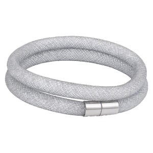 Bracelet strass filet double gris