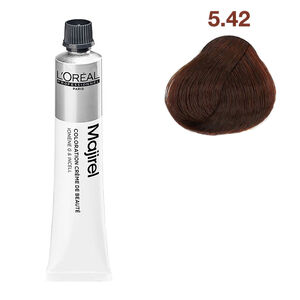 Coloration permanente Majirel 5.42 chatain clair marron cuivr&eacute;