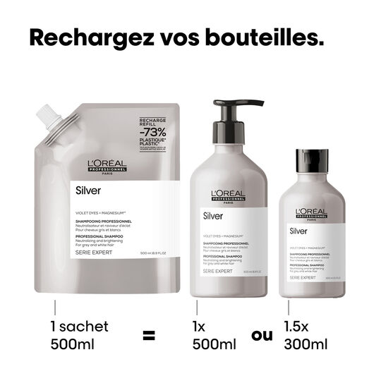 Shampooing déjaunissant Silver recharge 500ml