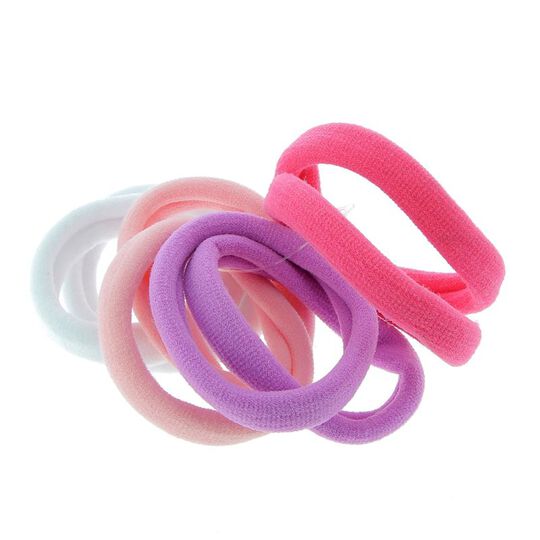 Lot &eacute;lastiques mousse blanc rose violet