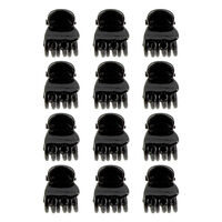 Mini pinces croco noires 1.5 cm