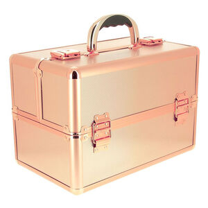 Valise à main rose métallisée,  Valise à main rose métallisée