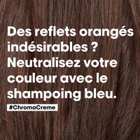 Shampooing neutralisant pour cheveux bruns Chroma Cr&egrave;me bleu