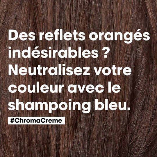 Shampooing neutralisant pour cheveux bruns Chroma Cr&egrave;me bleu