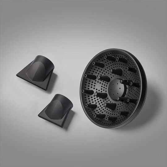 Sèche cheveux Falco gris métallisé et or,  Sèche cheveux Falco gris métallisé et or