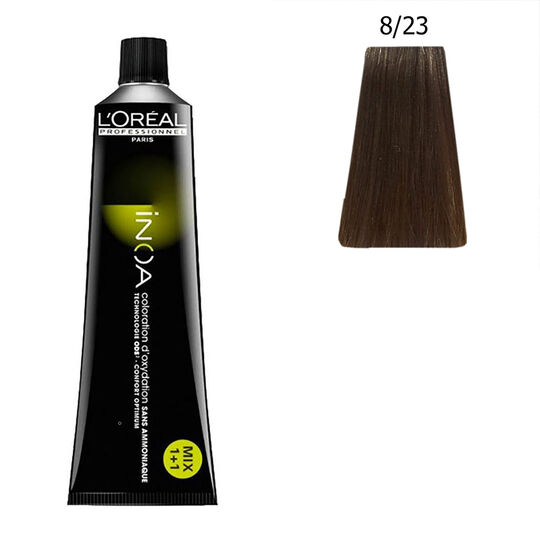 Inoa Coloration sans ammoniaque 8.23 blond clair iris&eacute; dor&eacute;