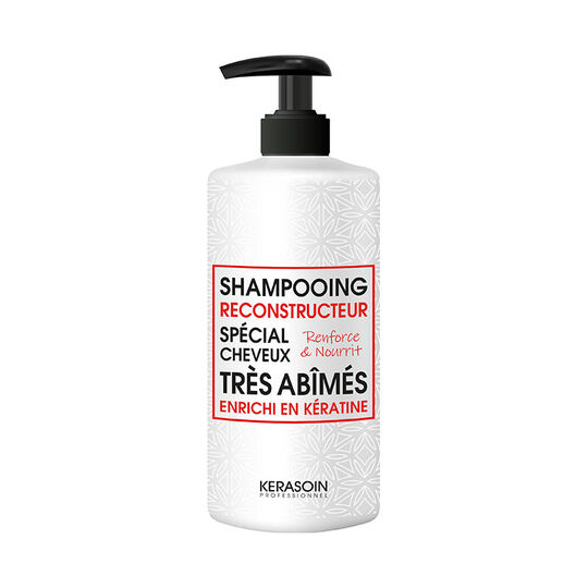 Shampooing reconstructeur &agrave; la k&eacute;ratine pour cheveux tr&egrave;s ab&icirc;m&eacute;s 1000ml