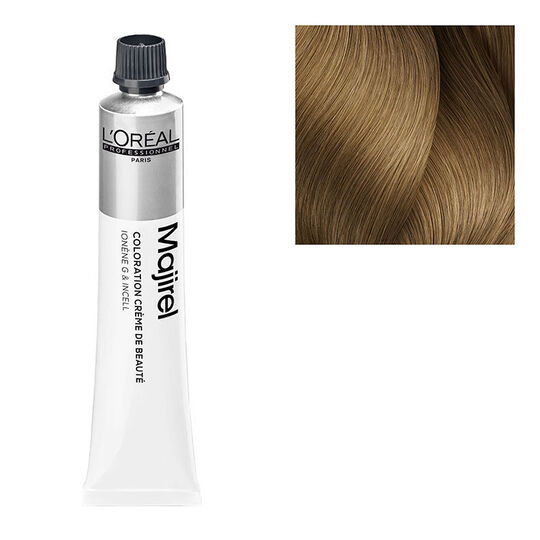 Coloration permanente Majirel 8.31 blond clair dor&eacute; cendr&eacute;