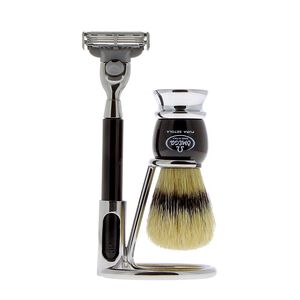 Set de rasage 3 pièces pour homme Blaireau,  Set de rasage 3 pièces pour homme Blaireau