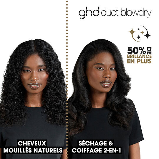 Brosse soufflante 2-en-1 Duet Blowdry blanc