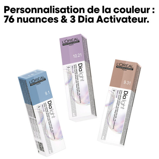 Coloration ton sur ton Dia light Hyaluronic 9.11 milkshake cendr&eacute; profond